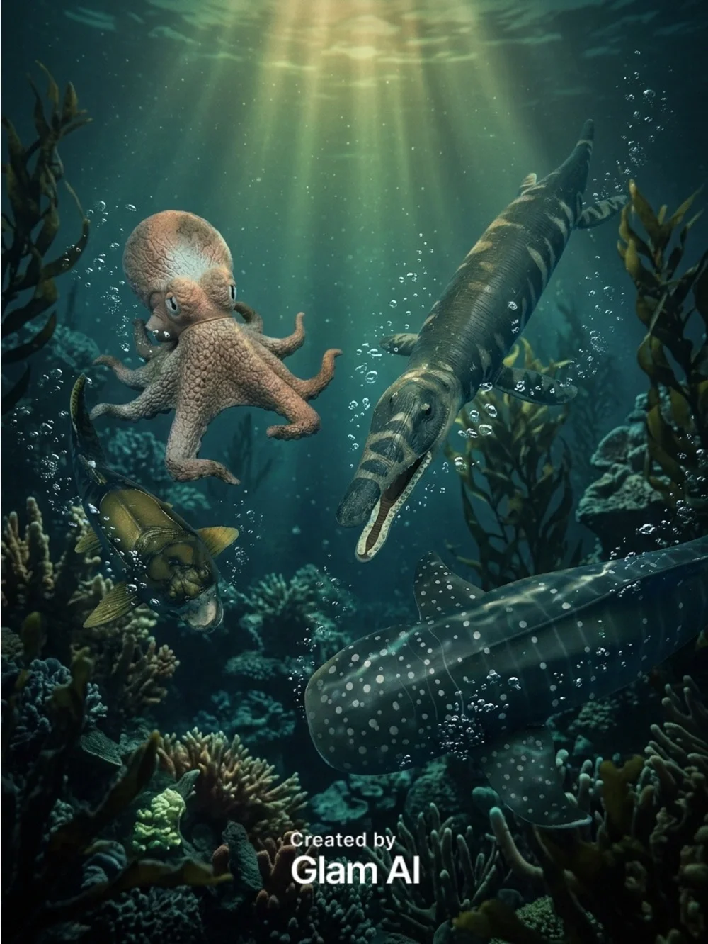 Assorted Vintage Marine Creature Toys